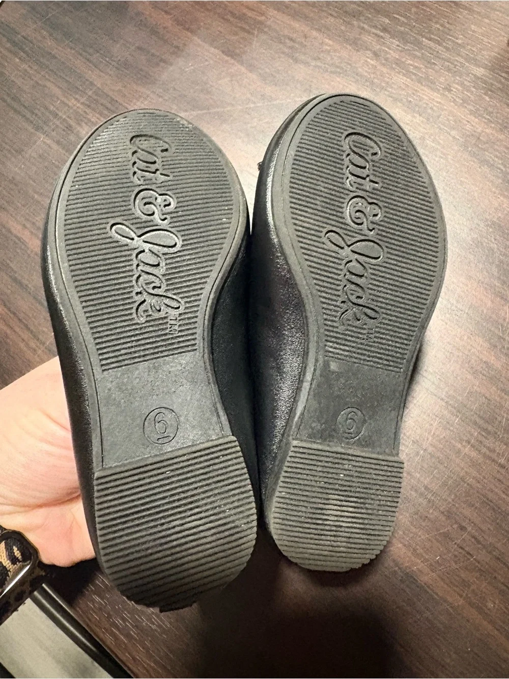 Cat & Jack Nora 2.0 Slip On Black Ballet Flats Dress Shoes Size 6